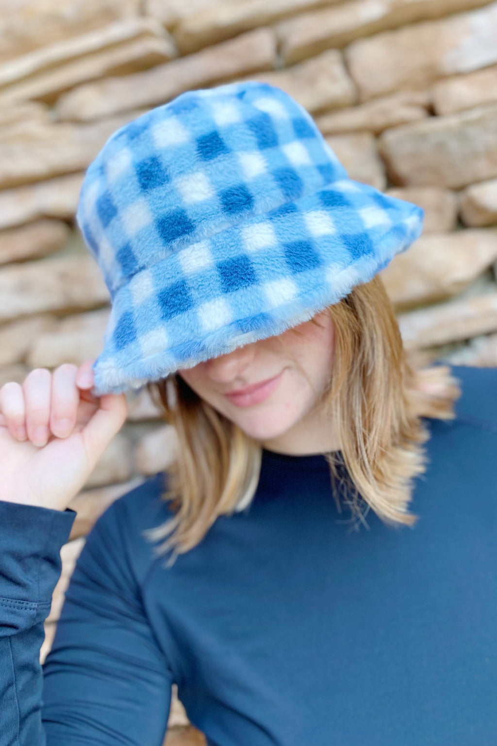 Coke Atom Super Cozy Checkered Bucket Hat