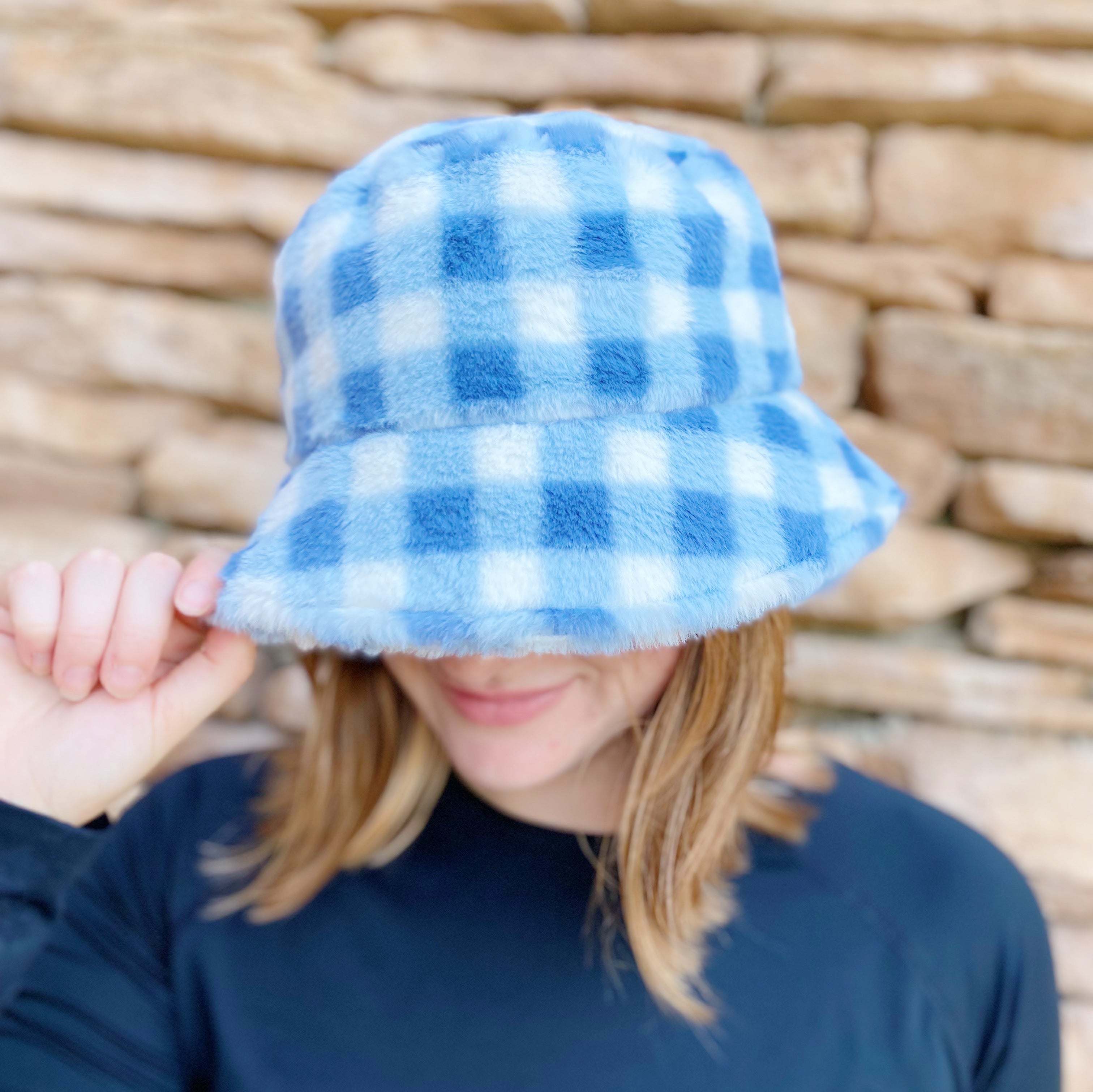 Coke Atom Super Cozy Checkered Bucket Hat